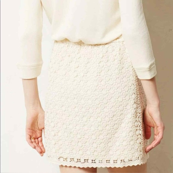 Anthropologie Saturday Sunday Cream Crochet French Terry Dress Size Small - Picture 2 of 11
